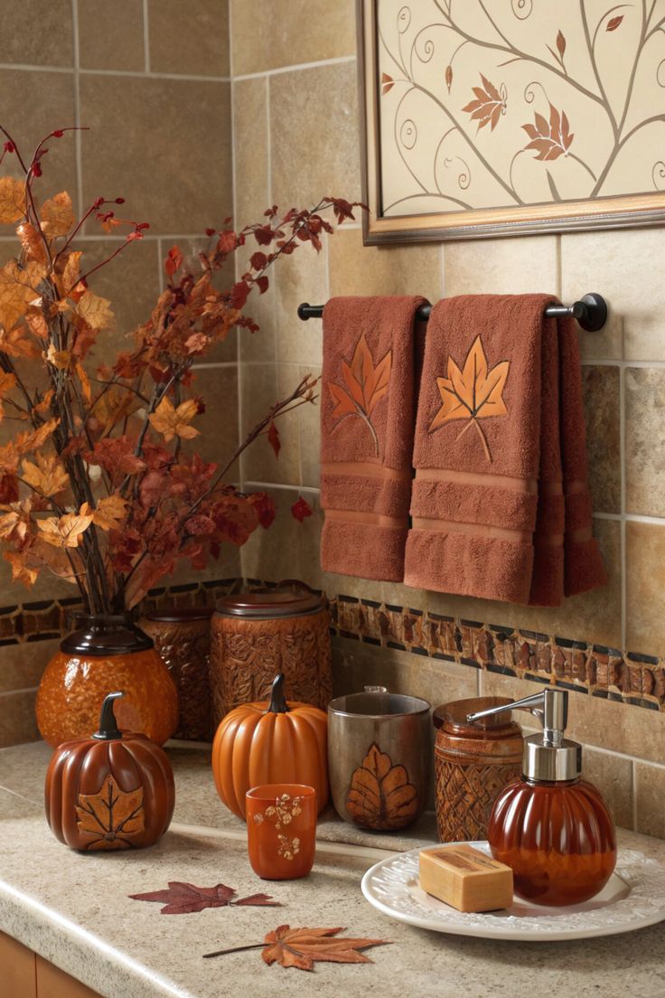 Fall Bathroom Decor