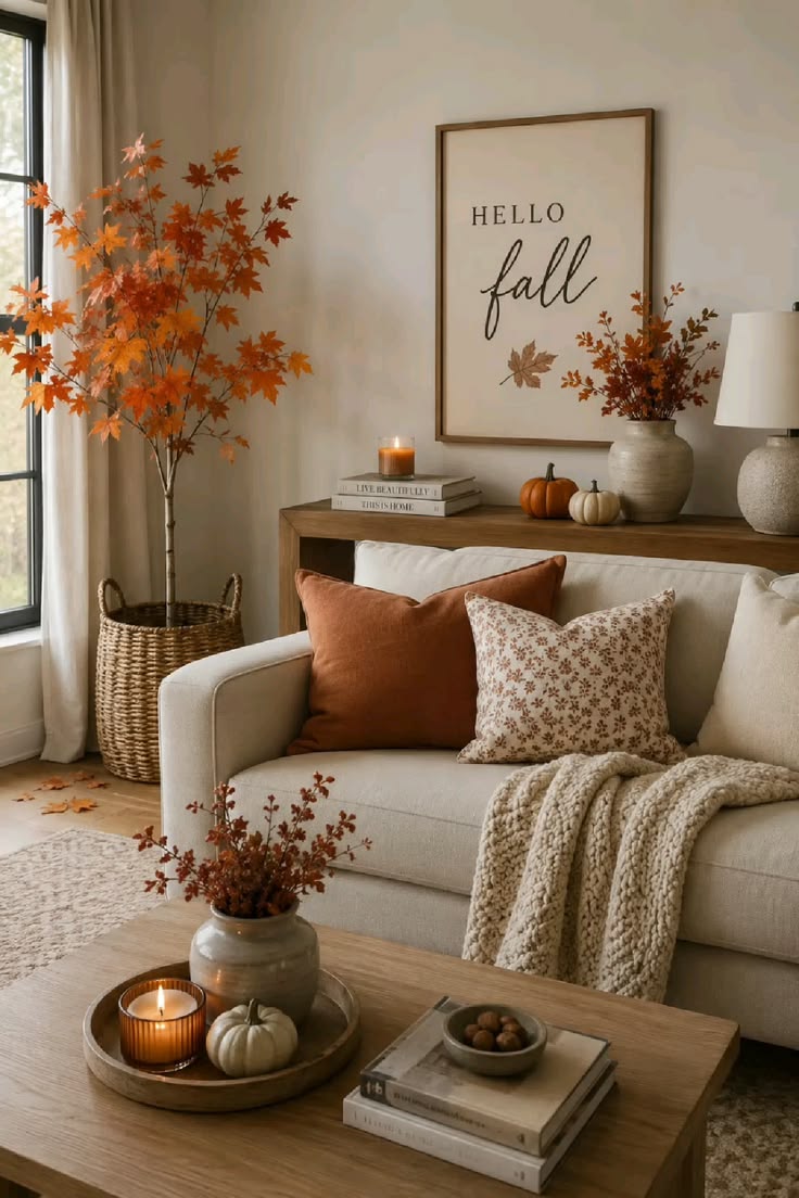Neutral Fall Home Decor