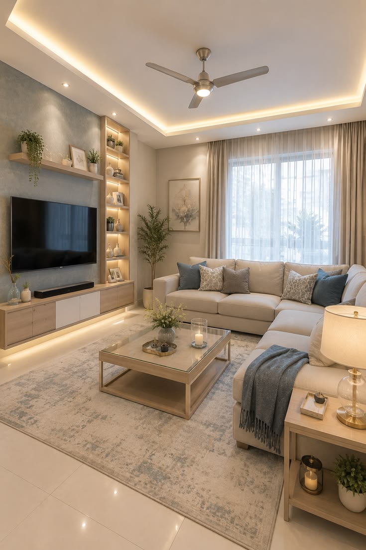 Bright &amp;amp;amp; Cozy Family Living Room