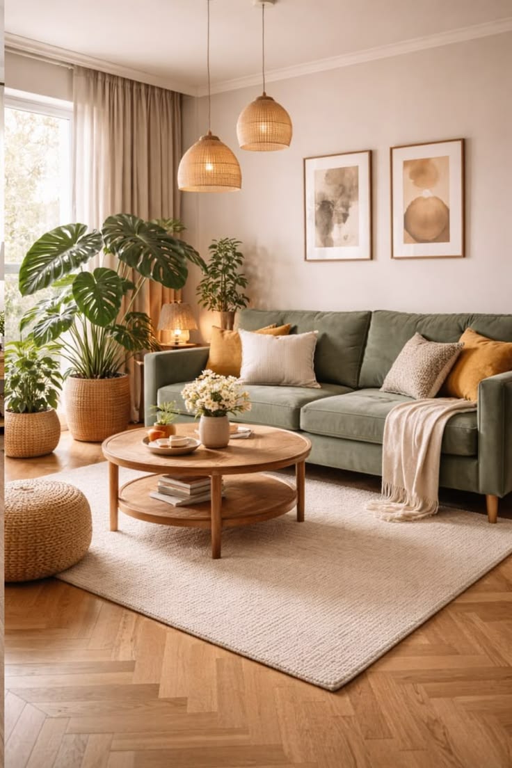 Earthy Modern Living Room