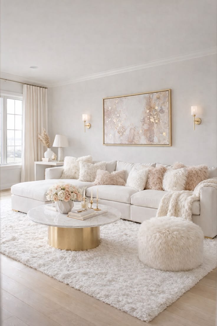 Luxury White Living Room Decor