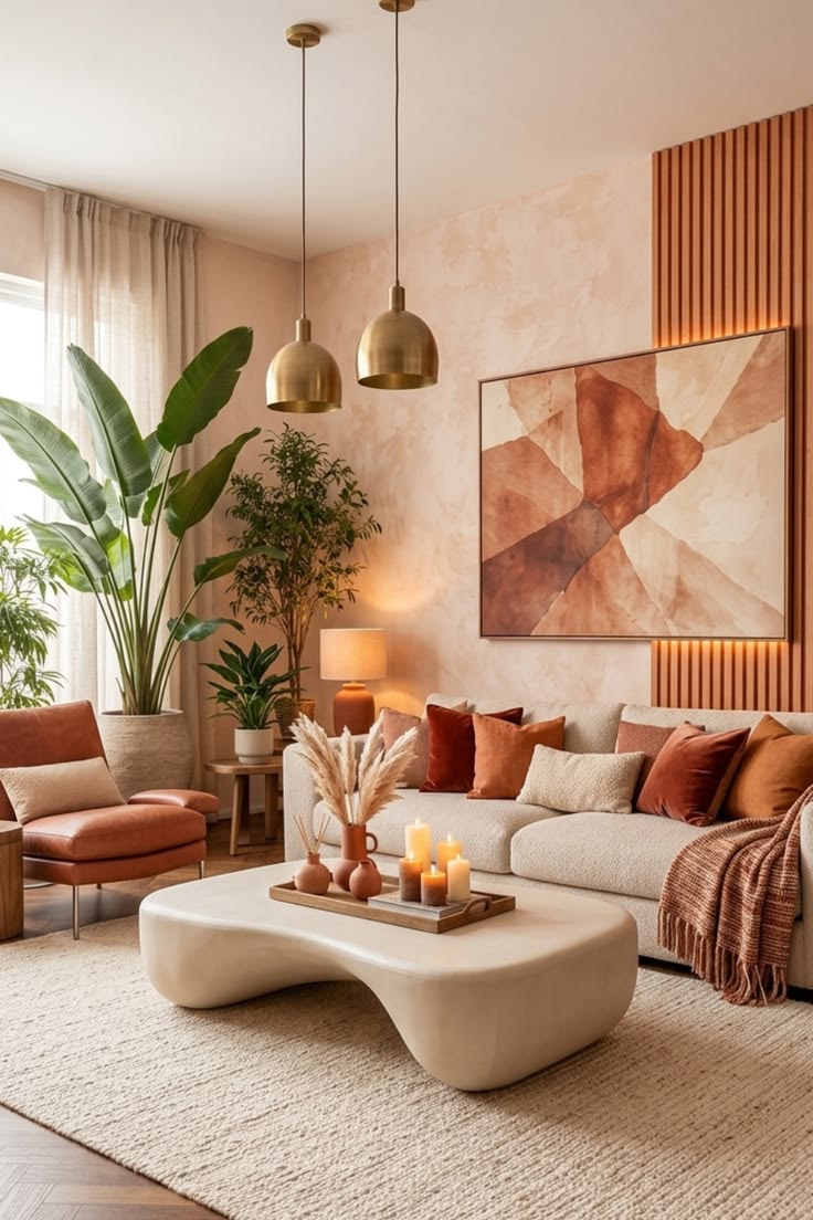 Organic Modern Living Room Decor