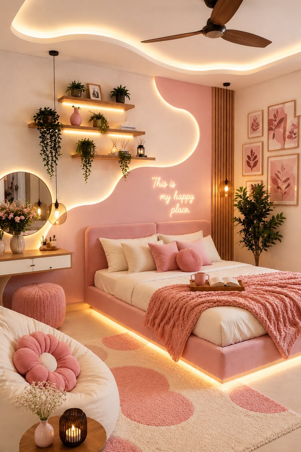 Dreamy Pink Bedroom Decor