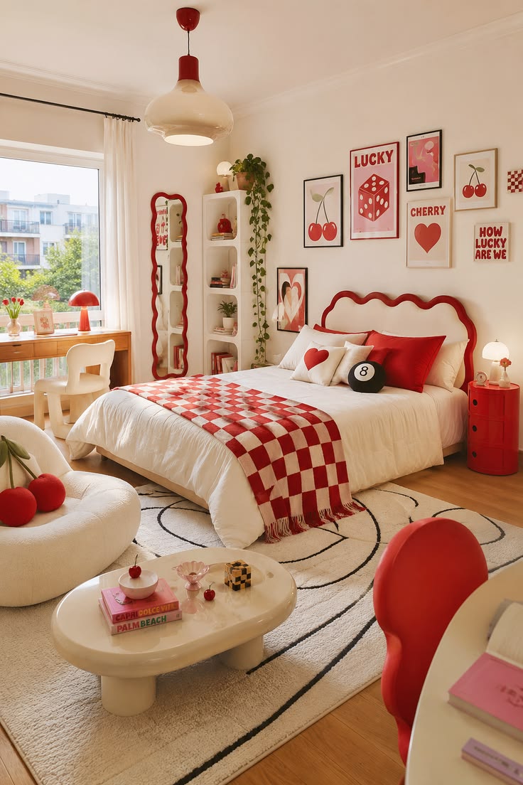 Red Pop Girl Bedroom