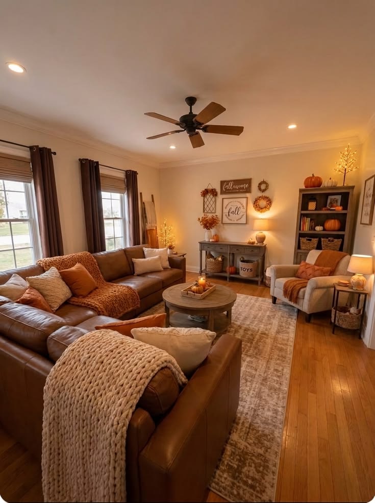 Leather Sectional Family Living Room