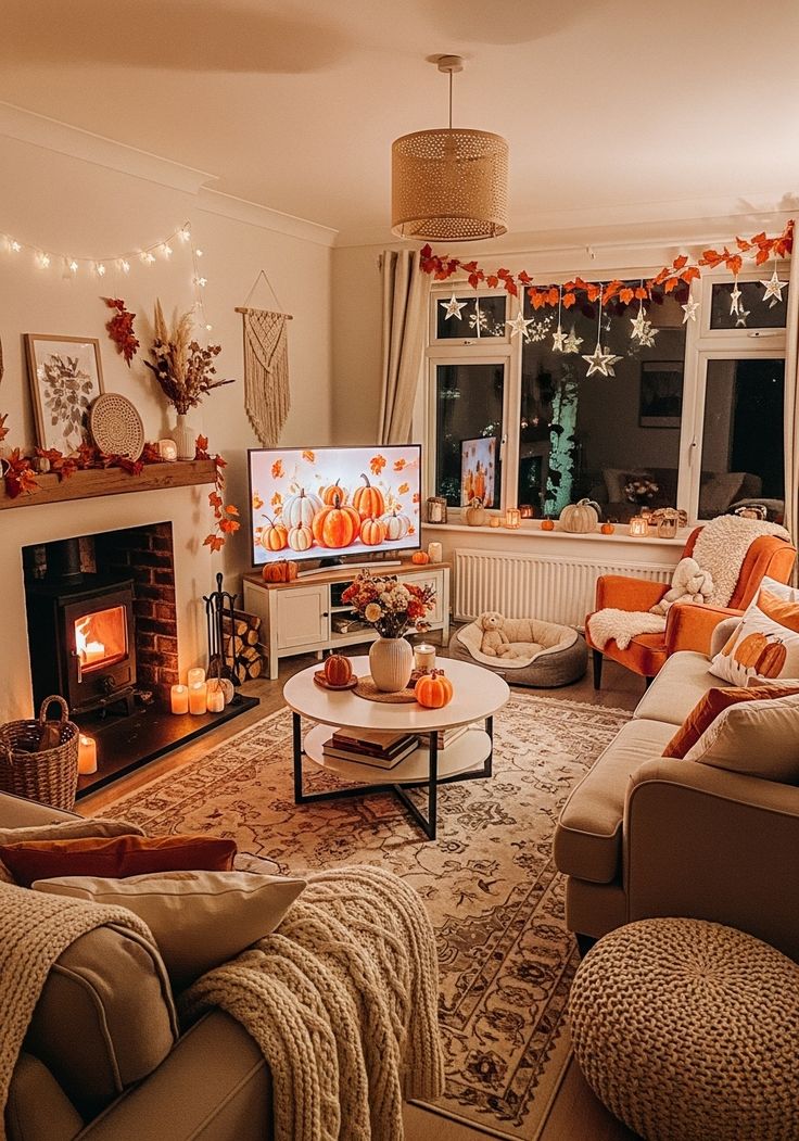 Star Garland Tv Pumpkin Ambiance