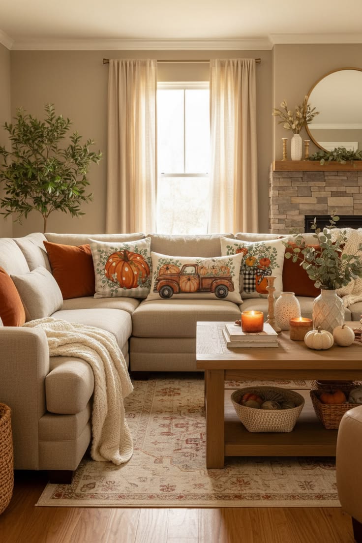 Vintage Truck Pumpkin Pillows