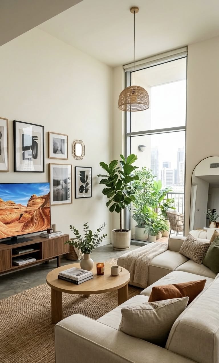 High Ceiling Balcony View Apartment
