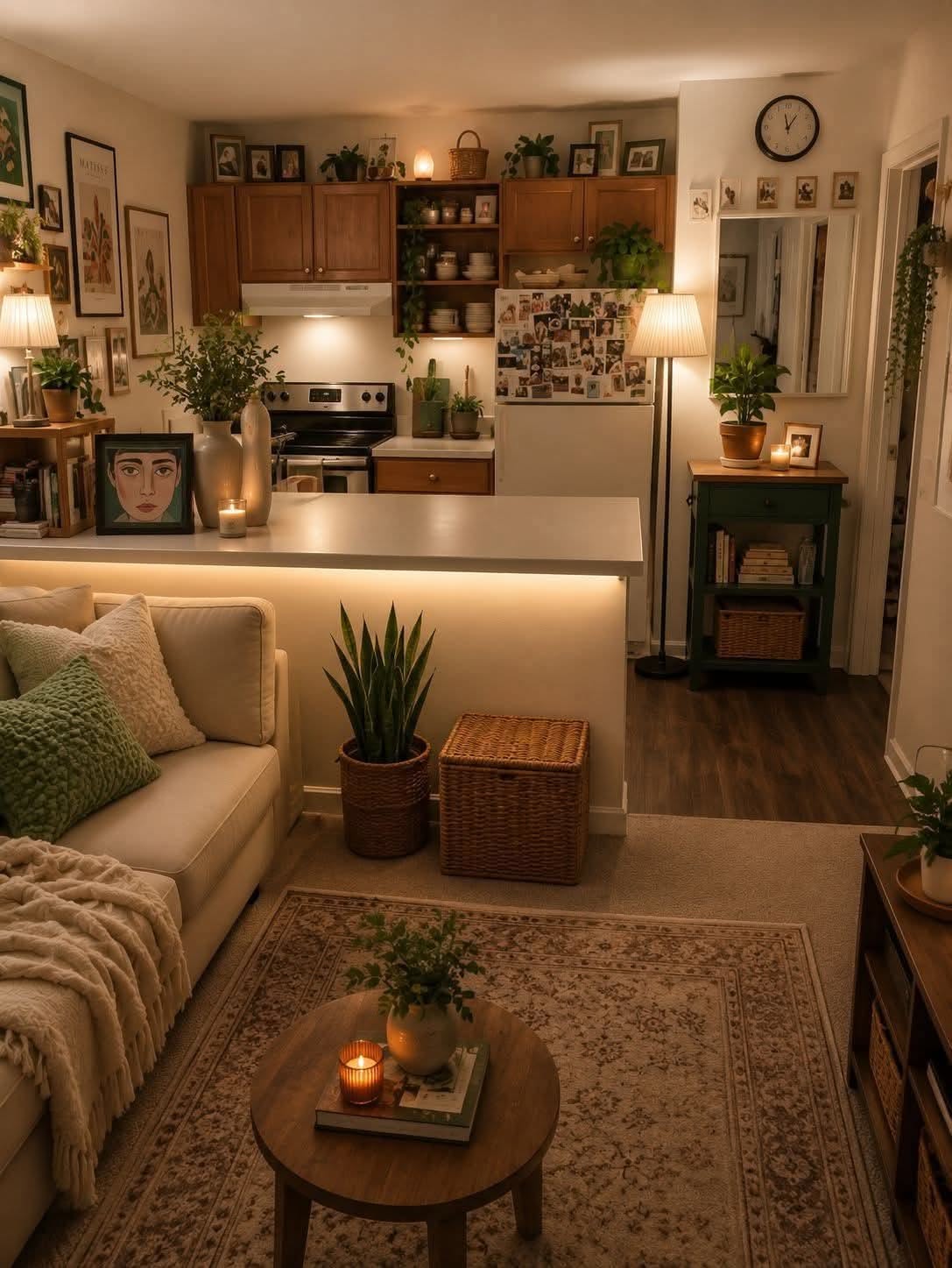 Kitchen Breakfast Bar Cozy Apartment