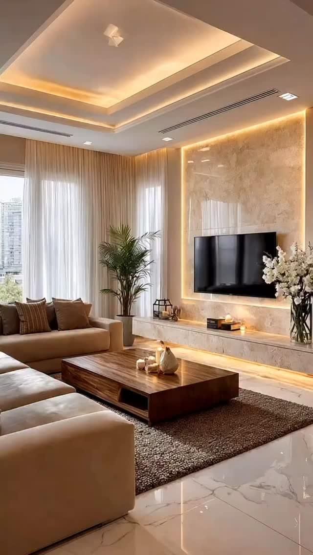 Luxury Marble Tv Wall Cove Lighting