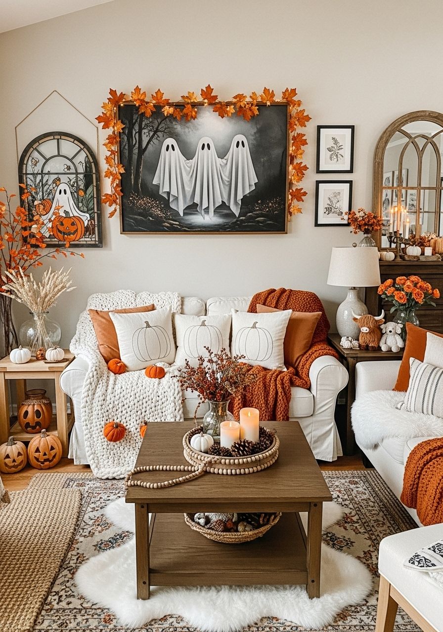 Three Ghosts Painting Cozy Living