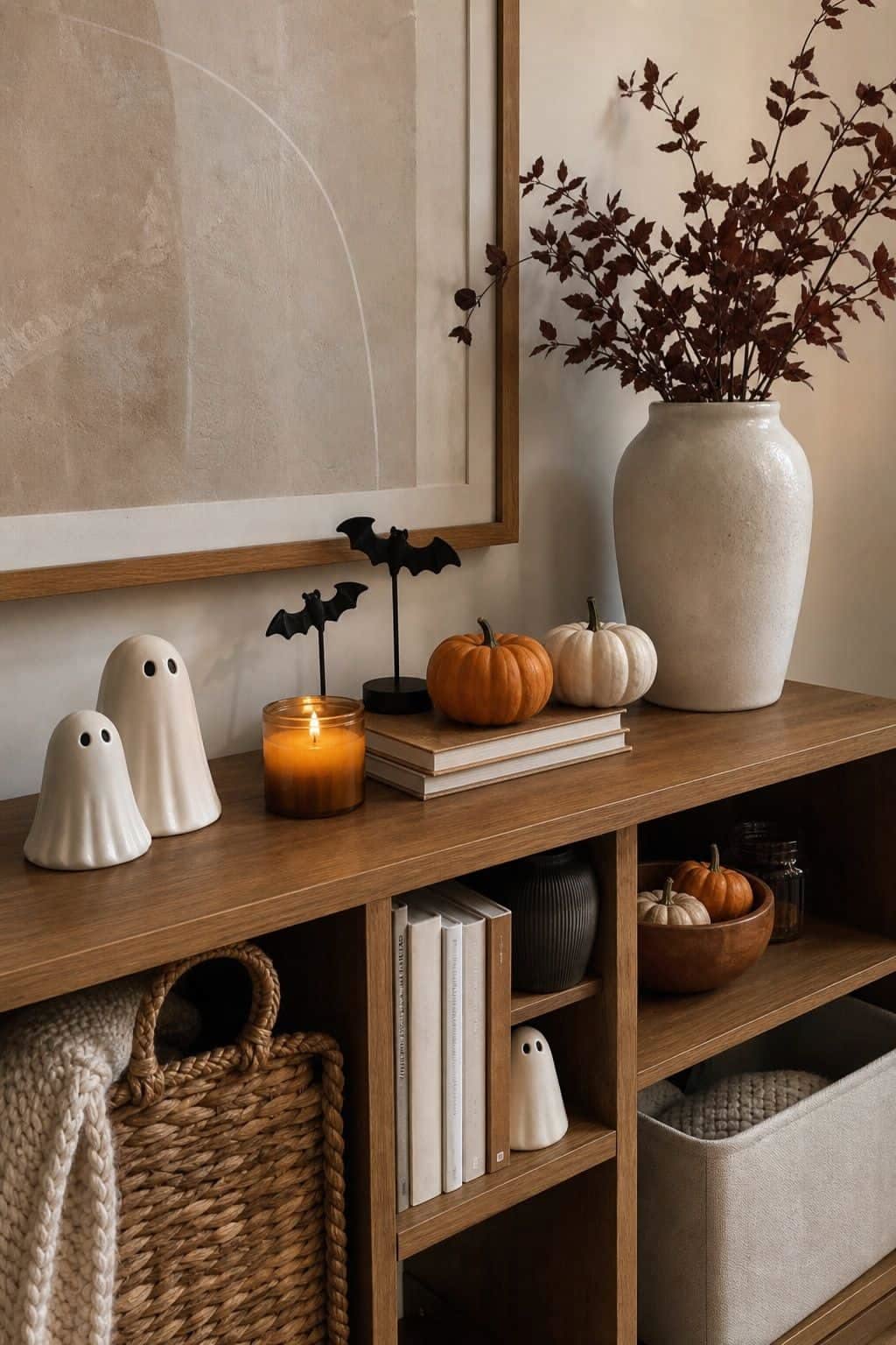 Minimalist Ghost Figurines Console