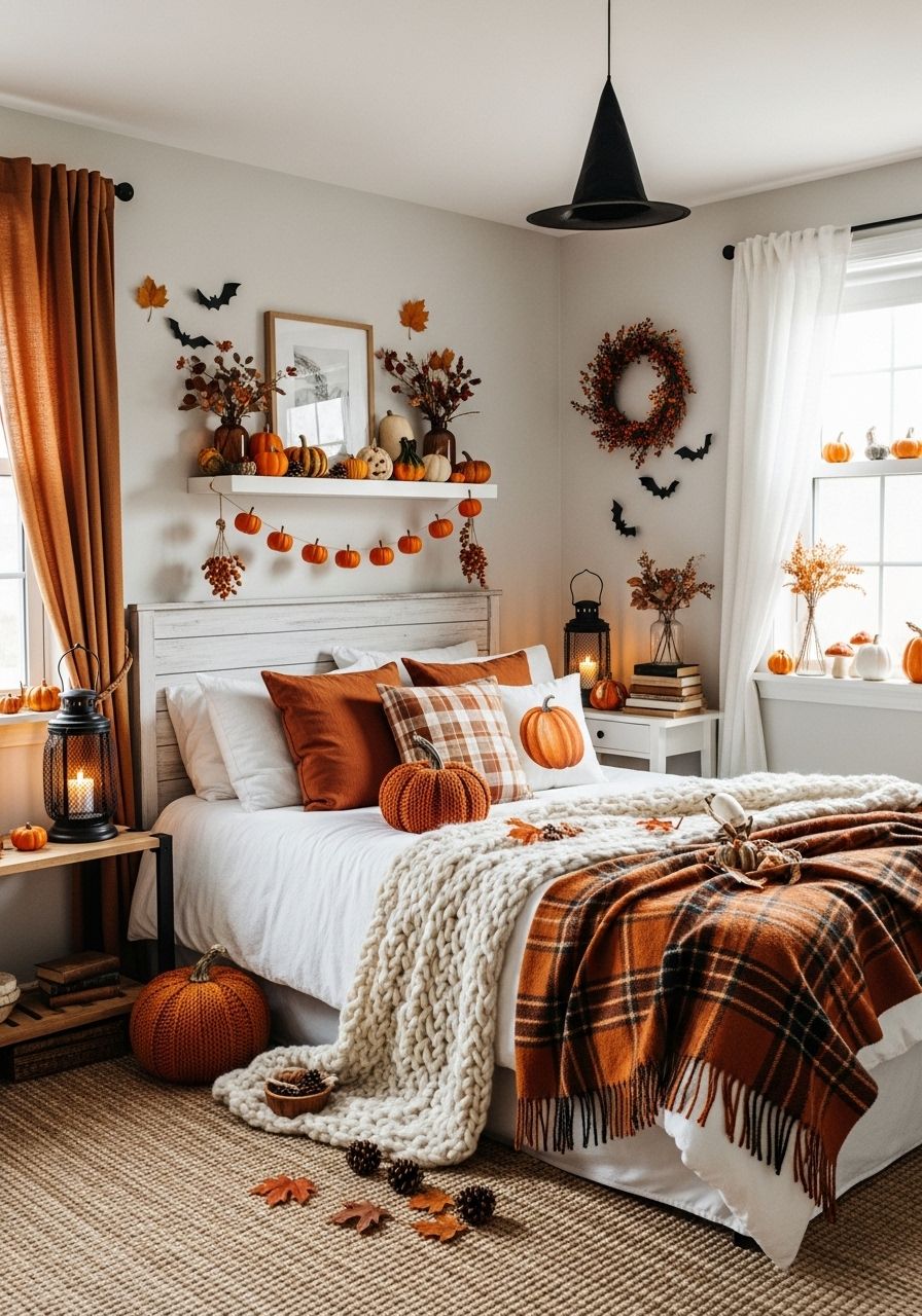 Hanging Witch Hat Pumpkin Bedroom