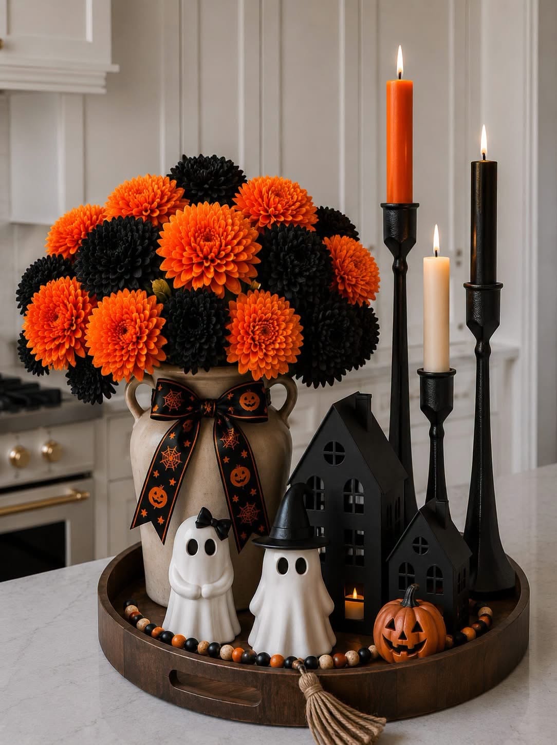 Ghost Figurines Mum Bouquet Tray
