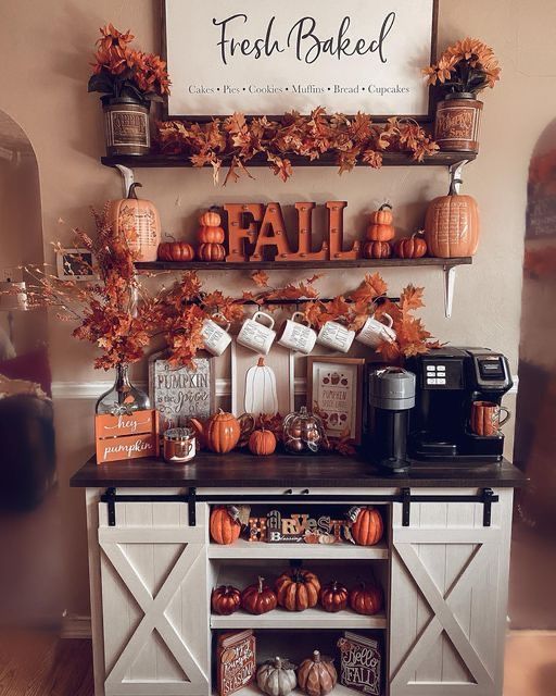 Modern Farmhouse Barn Door Espresso Station