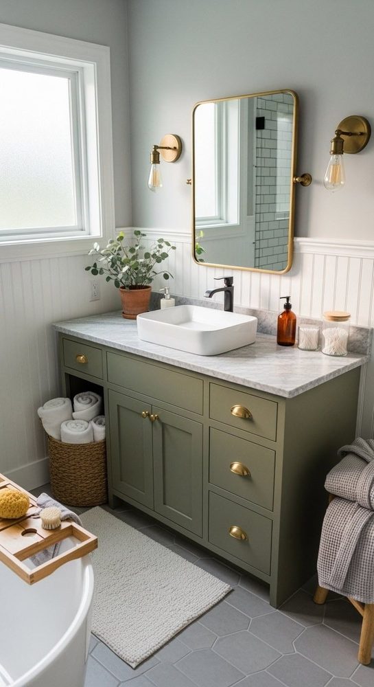 Luxurious white oval freestanding bathtub placed in front of a large picture window.