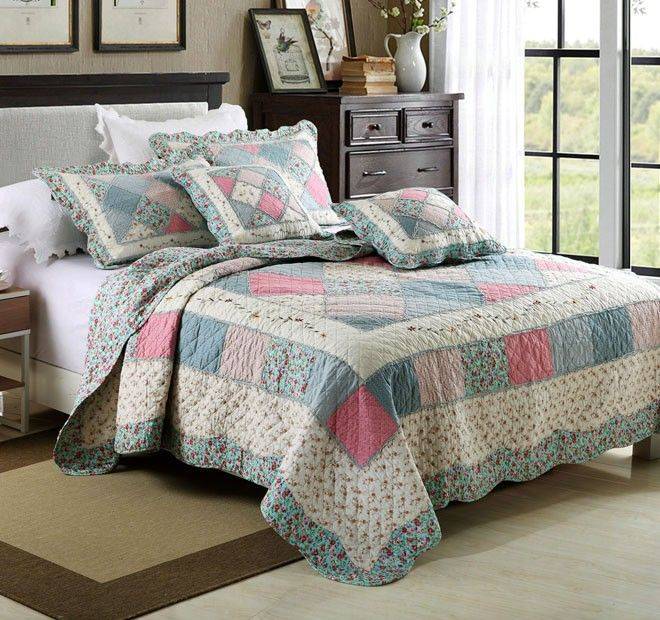 Sunlit bedroom featuring muted terracotta duvet set, boucle throw pillow, warm walnut bed frame