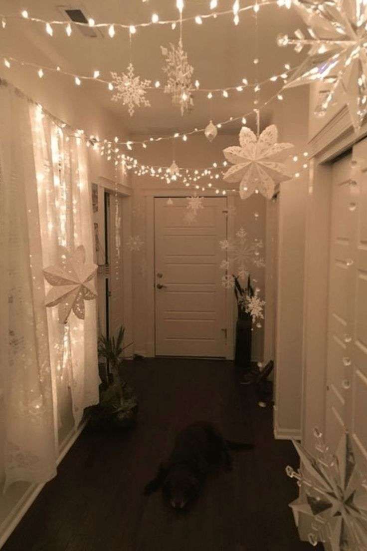 Bedroom ceiling featuring recessed warm‑white LED spotlights arranged in a star pattern above a king‑size bed.