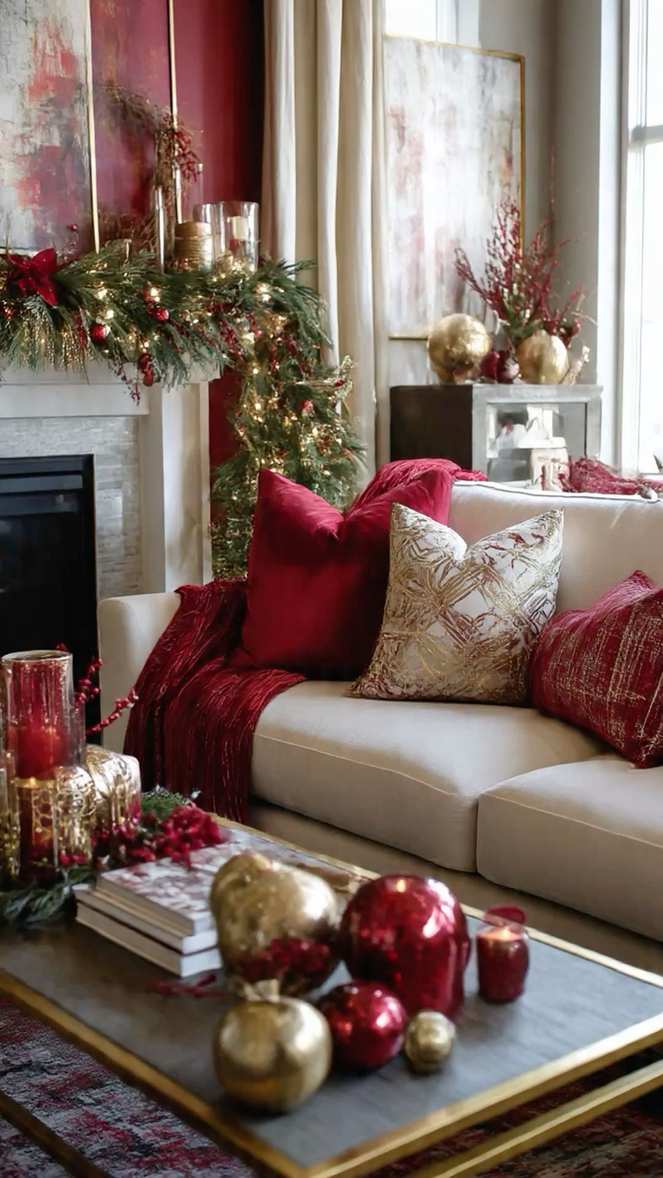 Burgundy satin pillow cases on a white bed in a guest bedroom