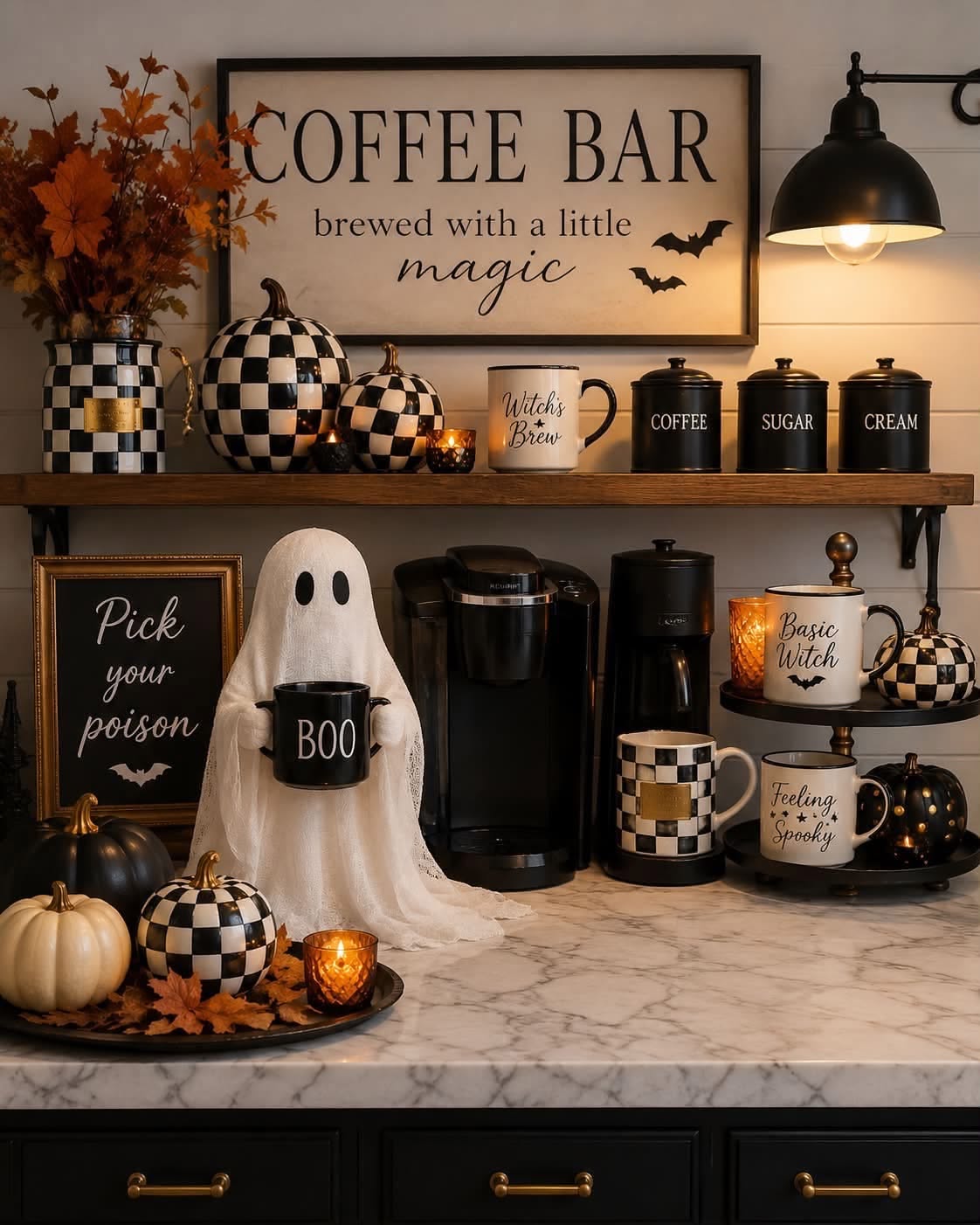 Checkered Pumpkin & Floating Ghost Bar