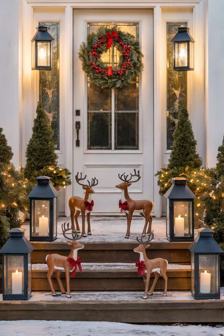 40 Christmas Front Door Decorating Ideas