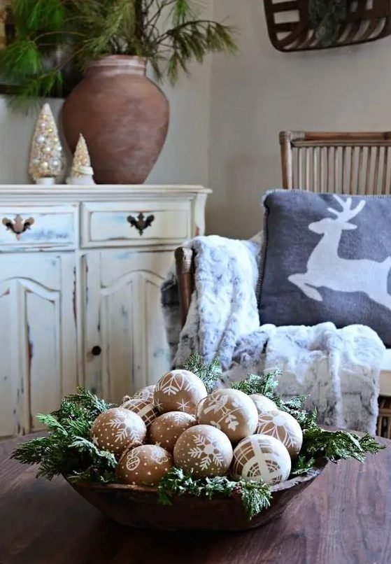Cozy Scandinavian study room blonde wood pegboard ornament display, desk chair, soft diffused light.