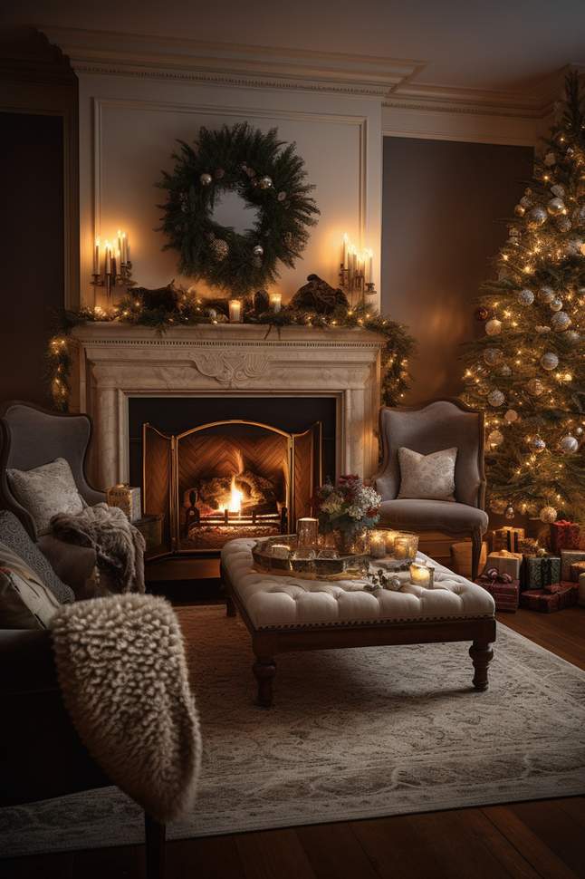 Living room with a large linen sofa, wooden coffee table, and soft natural light.