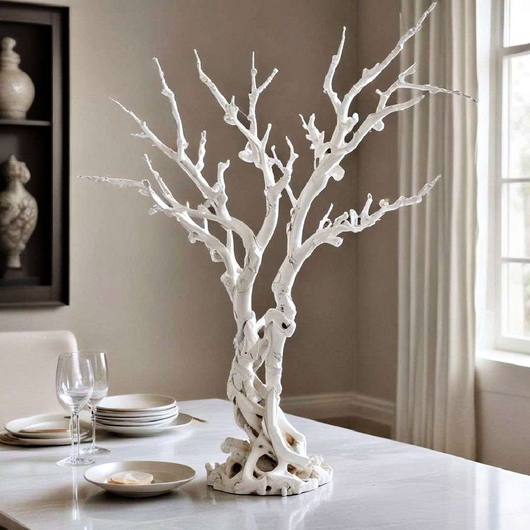 Rustic dining table featuring a low terracotta fruit bowl with seasonal citrus beneath warm ceiling light.