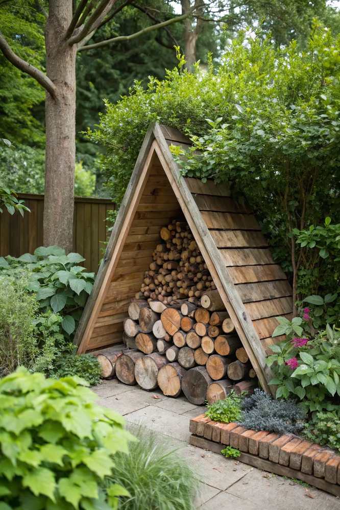 A sturdy box constructed from weathered barn wood sitting on a stone floor.