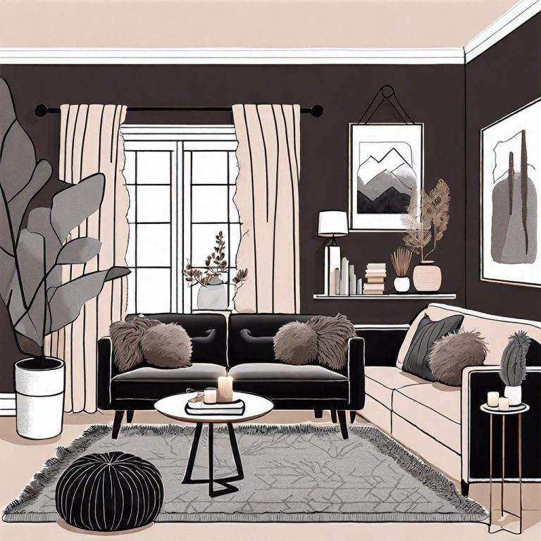 Small living room featuring an electric slim fireplace mantel, herringbone hearth tile, and neutral armchairs.