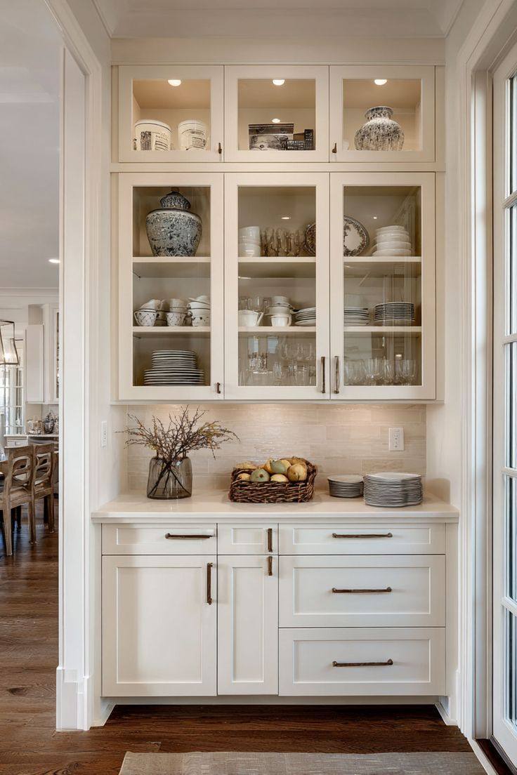Modern matte black kitchen cabinet ideas with gold hardware and open industrial shelving design