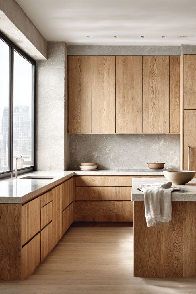 Classic white shaker kitchen cabinet ideas with marble countertops and bright airy kitchen lighting
