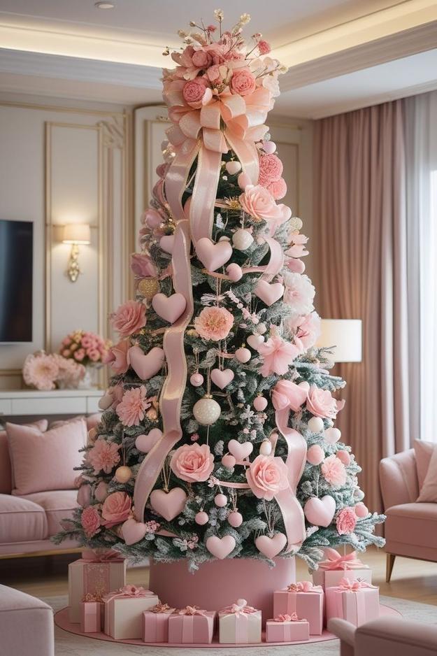 Hallway with pink snowflake wall art prints