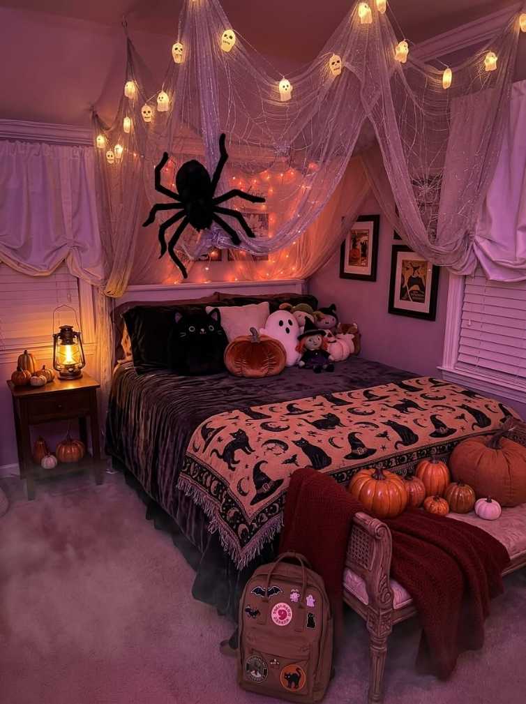 30+ Halloween Bedroom Decor Ideas for a Spooky Room