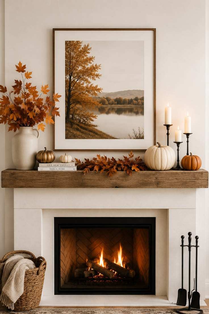 35+ Thanksgiving Mantle Decor Ideas for a Cozy Home